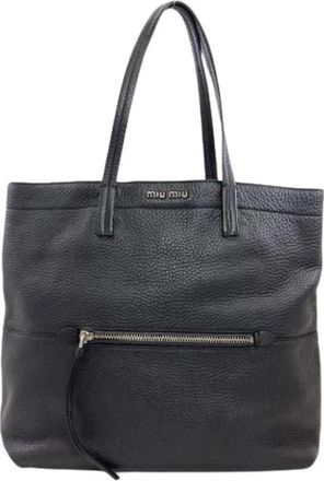 Miu Miu Pre-owned Tote Bags, female, Black, Size: ONE SIZE Pre-owned Tote bag