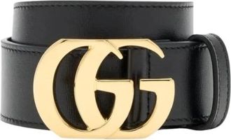 Gucci Cut GG Marmont riem - Heren - Riemen - Zwart - 95 CM - Leer - Accessoires
