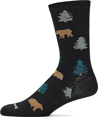 Smartwool Everyday Through The Trees Crew Socks Mens Quarter Length Socks Shoes Black : XL (Mens Shoe 12-14.5), Nylon/Wool