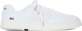 Osklen panelled lace-up low-top sneakers - White
