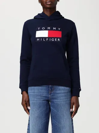 Tommy Hilfiger Felpa con cappuccio in cotone con logo