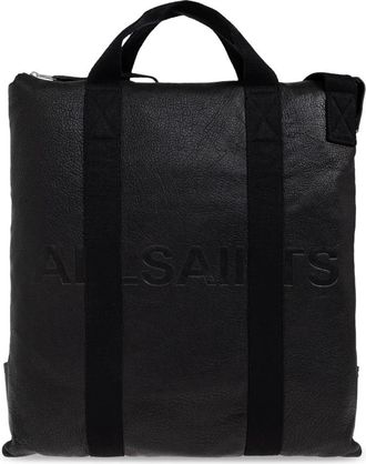 AllSaints KEI Leren Rugzak - Heren - Rugzakken - Zwart - ONE Size - Katoen - Tassen