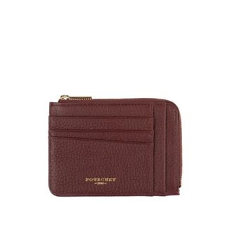 Pourchet Accessoires, Dames, Rood, ONE Size, Leer, Club Flat Card Wallet
