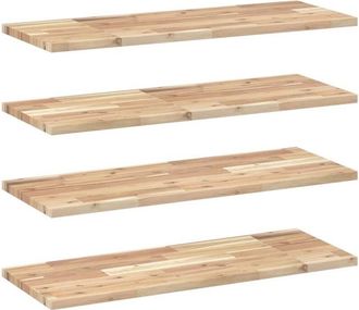 vidaXL Estantes Flotantes 4 Uds Madera Acacia Sin Tratar 80x30x2 Cm Vidaxl