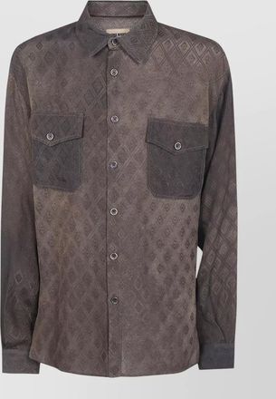 Uma Wang tavis ankara shirt long sleeves chest pockets