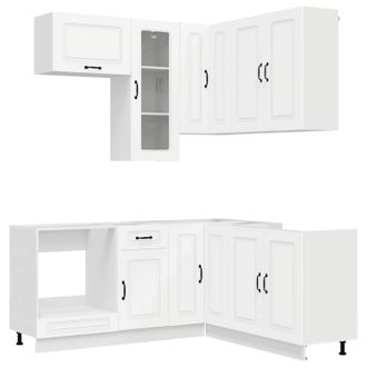 vidaXL Unidad De Cocina Kalmar 8 Uds. Blanco Madera De Ingenier&iacute;a Vidaxl