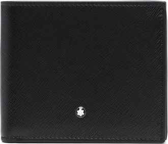 Montblanc logo-stud bi-fold wallet - men - Leather - One Size - Black