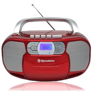 Roadstar Rcr-4635umprd Radio Cd Port&aacute;til Cassette, Digital Pll Fm, Reproductor Cd-mp3, Usb, Aux-in, Toma Auriculares Rojo - Rojo - Roadstar