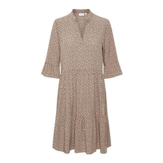 Saint Tropez Abito Tan Pebbles con Dettagli a Balze - - Dresses - Donna - Marrone - M