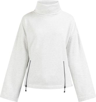 Dreimaster Dreimaster Oversized Trui takelage Dames wol wit melange