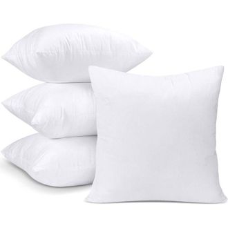 OEM Cubrecama De 45 X 45 Cm (juego De 6), Coj&iacute;n Interior Acolchado (blanco)