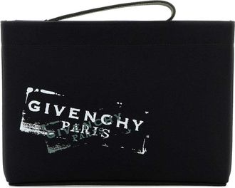 Givenchy Black Canvas Clutch