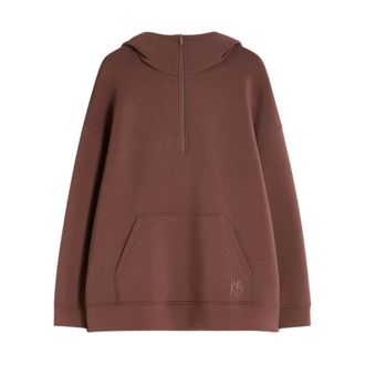 Max Mara Zip-throughs, female, Brown, Size: XS Wkdradura Zip-through Sweatshirt