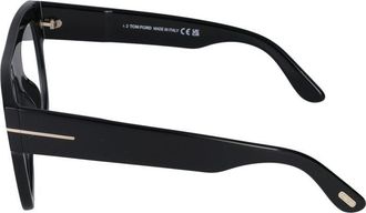 Tom Ford FT0847 Injected Acetate Square Frame Eyeglasses - Black