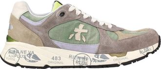 Premiata Groene Sneakers - Heren - Sneakers - Veelkleurig - 41 EU - Leer - Schoenen