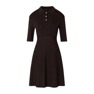 Liu Jo Ecs Abito Maglia - Dames - Kleedjes - Bruin - L - Kleedjes
