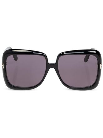Tom Ford FT1156 zonnebril met oversized montuur - Zwart
