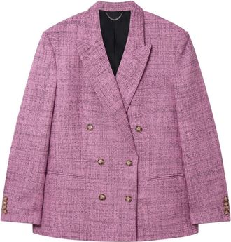 Stella McCartney double-breasted wool blazer - women - Wool/Viscose - 44 - Pink