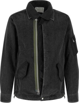 sacai Nylon Insert Denim Jacket