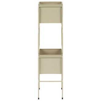 Beliani Beliani - Macetero Para Interior Y Exterior Soporte Para Maceta 20 X 20 X 75 Cm Metal Beige Cotinus