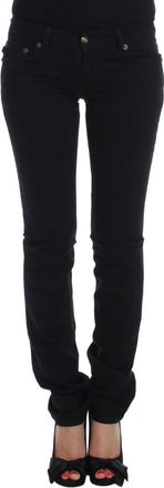 Roberto Cavalli Zwarte Katoenen Stretch Slim Skinny Fit Jeans - Dames - Slim Fit Jeans - Zwart - W24 - Katoen - Jeans