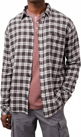 Rails Lennox Shirt In Black Crimson Melange