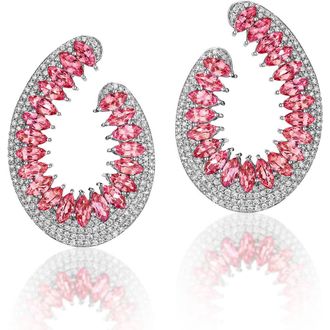 Hueb 18K Gold Mirage Frontal Hoop Earrings in White Gold at Nordstrom