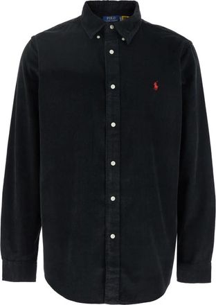 Polo Ralph Lauren Corduroy Button Down Overhemd - Heren - Casual Overhemden - Zwart - S - Overhemden