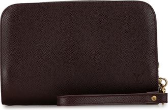 Louis Vuitton Brown Taiga Baikal Clutch
