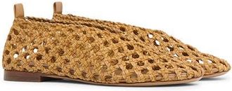 Mansur Gavriel Open Weave Ballet Flat in Natural at Nordstrom, Size 9.5Us