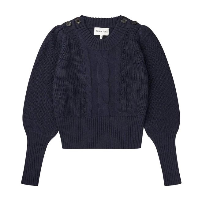 Munthe Femme, Pulls, Bleu, Taille: 44 FR Pull en Tricot à Câble - Main Image