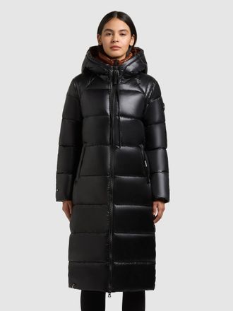 Khujo Steppmantel KHUJO NASHI, Damen, Gr. L (40), schwarz, Steppware, Obermaterial: 100% Nylon. Futter: 100% Nylon. Wattierung: 100% Polyester, leicht gl&auml;nz