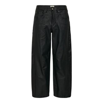 Cream Wijde broek - Dames - Wijde Broeken - Zwart - W25 - Katoen - Broeken