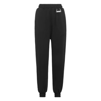 Philipp Plein Signature Trainingsbroeken - Dames - Sweatpants - Zwart - XL - Katoen - Broeken