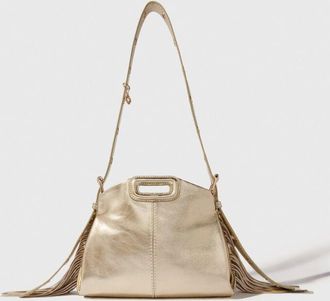 Maje Miss M Mini Metallic Leather Bag - Party Wear - Gold - Maje