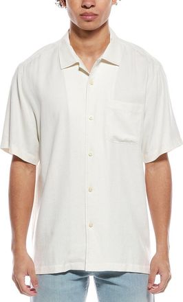 Tommy Bahama Hawaiian Herringbone Silk Shirt
