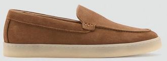 Mango Scarpe pelle crosta di cuoio cognac - Uomo - 39 - MANGO MAN