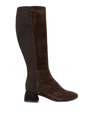 Gentle Souls Womens Emily Stretch Boot In Chocolate Suede
