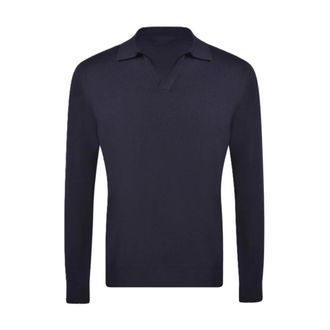 Paolo Fiorillo Truien & Vesten, Heren, Blauw, L, Merino Skipper Polo
