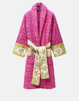 Versace Mens Versace Cotton Bathrobe Pink - Size: XL