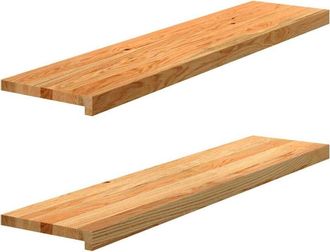 vidaXL Vidaxl - Window Sills 2 pcs Light Brown 110x25x2 cm Solid Wood Oak