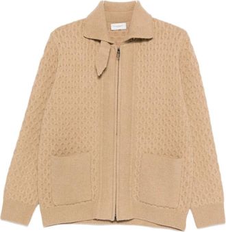 Paolo Pecora Cardigans - Heren - Vesten - Bruin - XL - Truien & Vesten