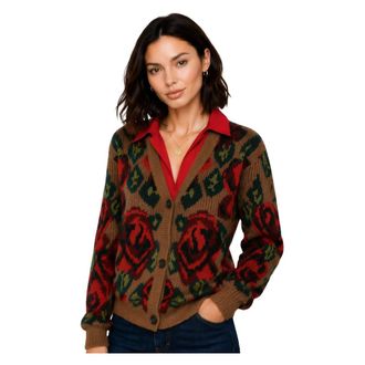 Kocca Dames, Truien, Bruin, Maat: XS Wol
