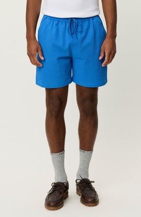 Les Deux Stan Seersucker Swim Shorts in Palace Blue at Nordstrom, Size Xx-Large