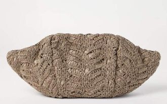 Brunello Cucinelli Taupe Leather Woven Bag
