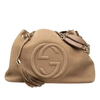 Gucci Pre-owned Shoulder Bags, female, Brown, Size: ONE SIZE Pre-owned The Soho Chain