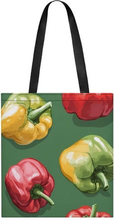 Generic Bell Pepper Womens Tote Casual Shopping Bag Lightweight Shoulder Bags Hobos Handbag for Work Travel Daily 35x40cm