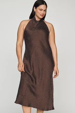 Maeve Jamie Halter Open Back Midi Dress by Maeve