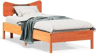 vidaXL Vidaxl - Estructura De Cama Sin Colch&oacute;n Madera Maciza Marr&oacute;n 75x190 Cm