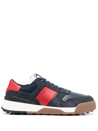 Tod's panelled-design low-top sneakers - men - Rubber - 10 - Blue